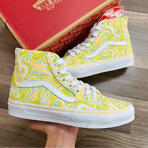 Vans Shoes - Vans Sk8-Hi Tapered Swirl Lime Cream